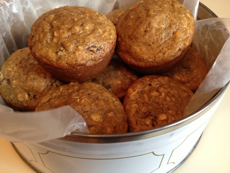 Oatmeal Applesauce Raisin Muffins