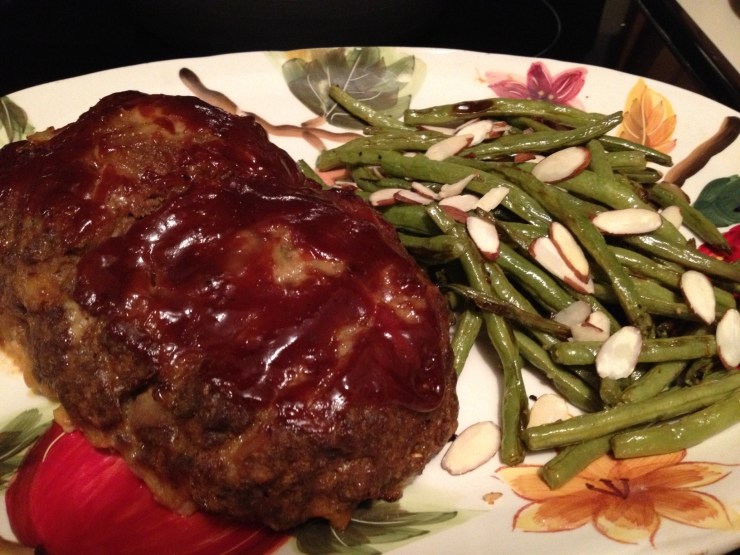 Turkey Meatloaf and Garlicky Green Beans