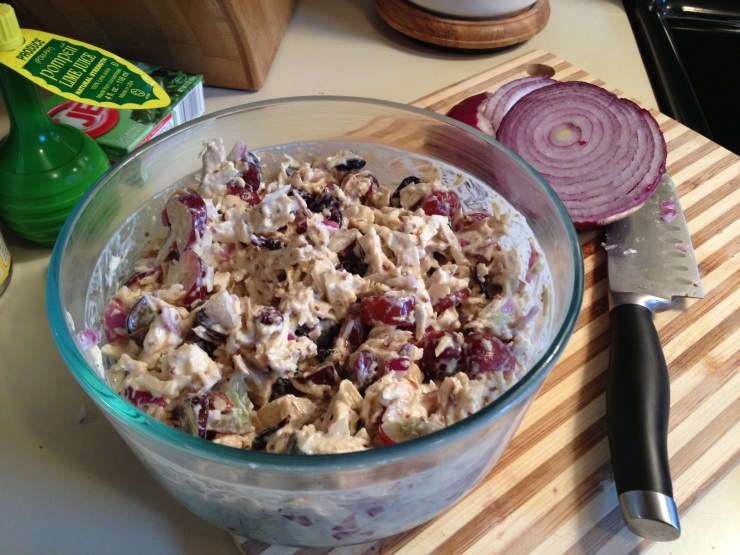 Honey Dijon Chicken Salad with Grapes and Almonds