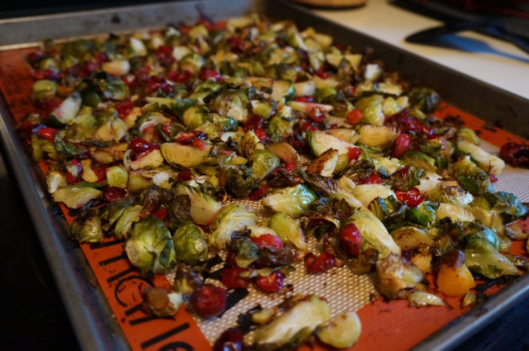 Out of the oven- just look at those colors!