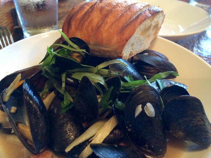 One of our Appetizers: Mussels at The Boot Durham