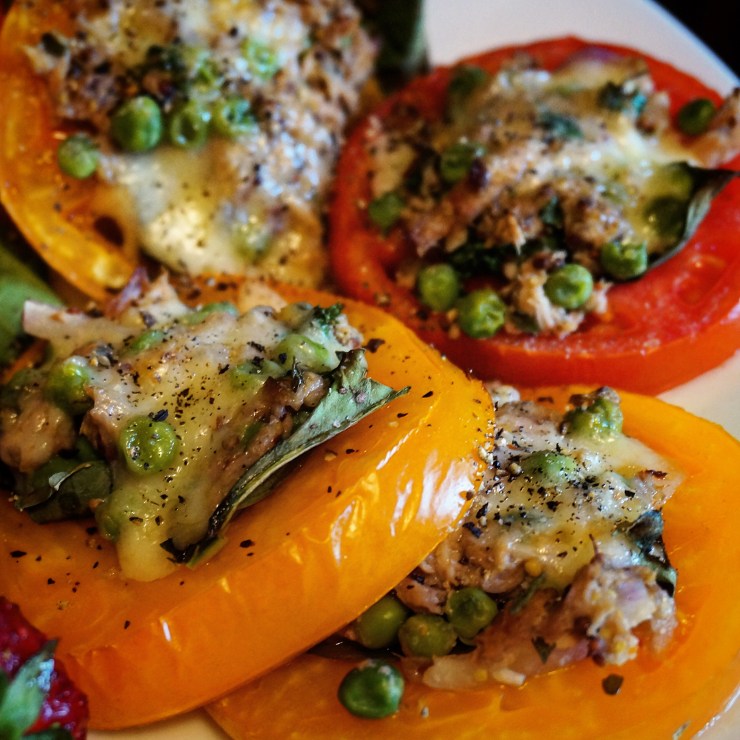 Caprese Tuna Melts with Fontina Cheese