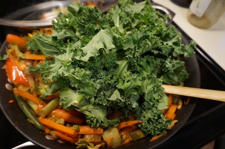 Add some kale and steam.
