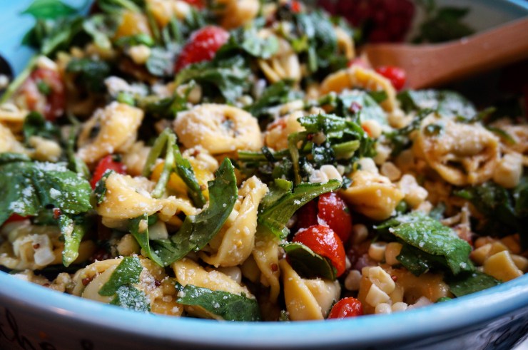 Fresh Corn & Tomato Basil Tortellini Salad 