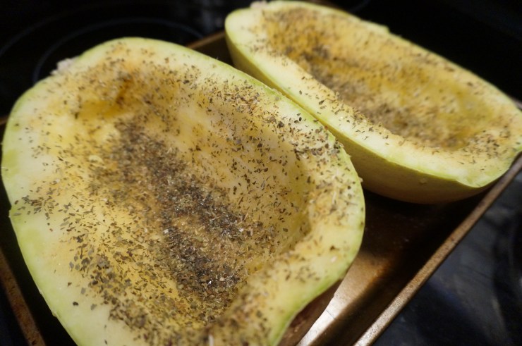 Slice squash and season.