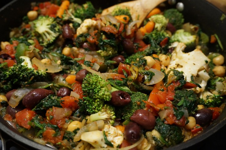 Add veggies and simmer.