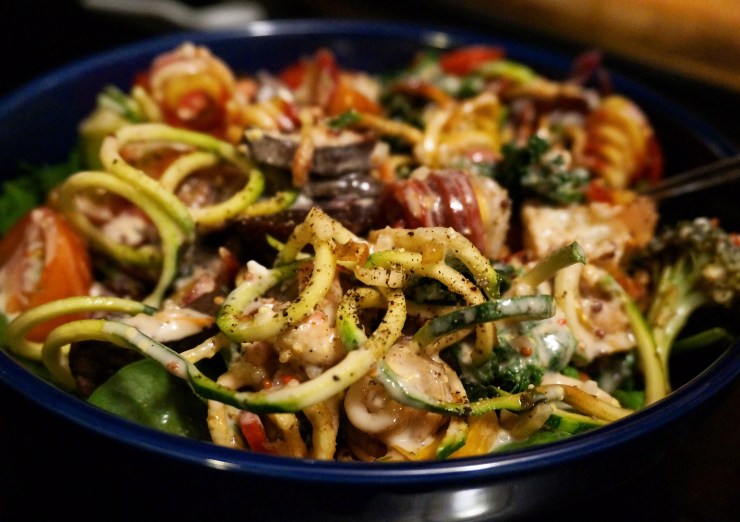 Navy Bean & Zoodle Salad w/ Lemon-Tahini Vinaigrette