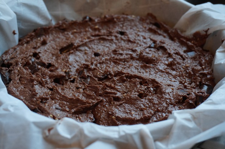 Prepare batter and spread in prepared pan.