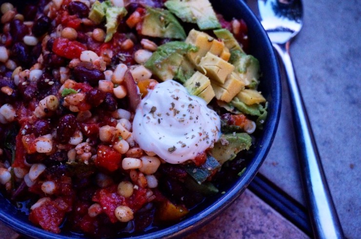 Black Bean & Roasted Corn Salad w/ Cilantro Lime Vinaigrette