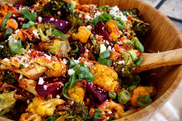 Crispy Chickpea & Beet Farro Salad